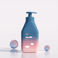 Pompe distributeur verrouillée gauche-droite personnalisée de 300ml en PEHD doux au toucher pour cheveux shampooing revitalisant lotion pour le corps