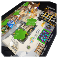 Équipement de jeu intérieur en bois personnalisé certifié CE pour enfants, destiné aux centres de divertissement familial commerciaux à Dubaï