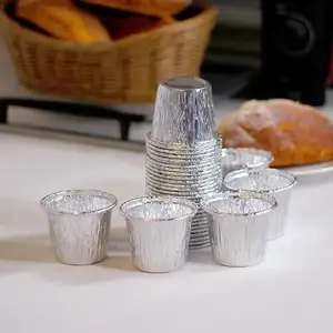 Food-Grade Ei Taartvormen Aluminium Mini Taartpannen Voor Muffin Bakken Cupcake Cake Koekje