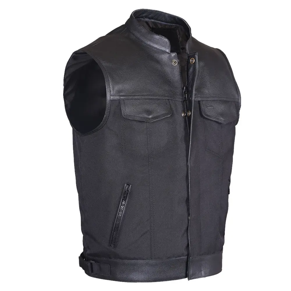 2021 Nieuwe Warme Winter Mouwloze Zwarte Studs Jas Vest 4 Pocket Cardigan Pu Lederen Gilet Heren Motorfiets Vest