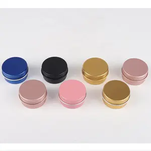 Factory Cheap Wholesale 5ml 10ml 20ml 30ml Exquisite Aluminum Jars Cosmetic Cans Round Cookie Tin Cans Box with Screw Lid