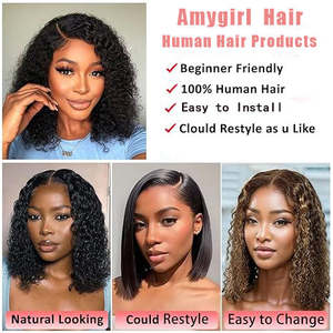 Perruque mi-tête 100 % cheveux humains vietnamiens Remy, ligne de cheveux naturelle, douce et soyeuse, prête à porter, sans colle, bonnet ajustable, qualité salon, vente en gros - Product Image 5