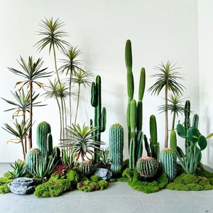 Plantas Verdes <span class=keywords><strong>de</strong></span> Simulación Nórdica para Interiores: Cactus Tropical, Sisal, Areca, <span class=keywords><strong>Palmera</strong></span>, <span class=keywords><strong>Cola</strong></span> <span class=keywords><strong>de</strong></span> <span class=keywords><strong>Caballo</strong></span>, Plantas en Macetas <span class=keywords><strong>de</strong></span> Hierro - Product Image 2