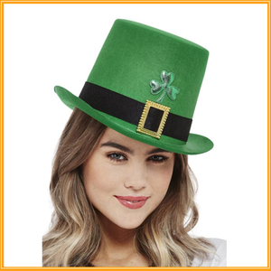 Sombrero de Fiesta para el Día de San Patricio, Estilo Jazz, Casual, para Exteriores, Color Verde Bearda, con Trébol Irlandés, Decoración para Fiestas de Adultos - Product Image 4