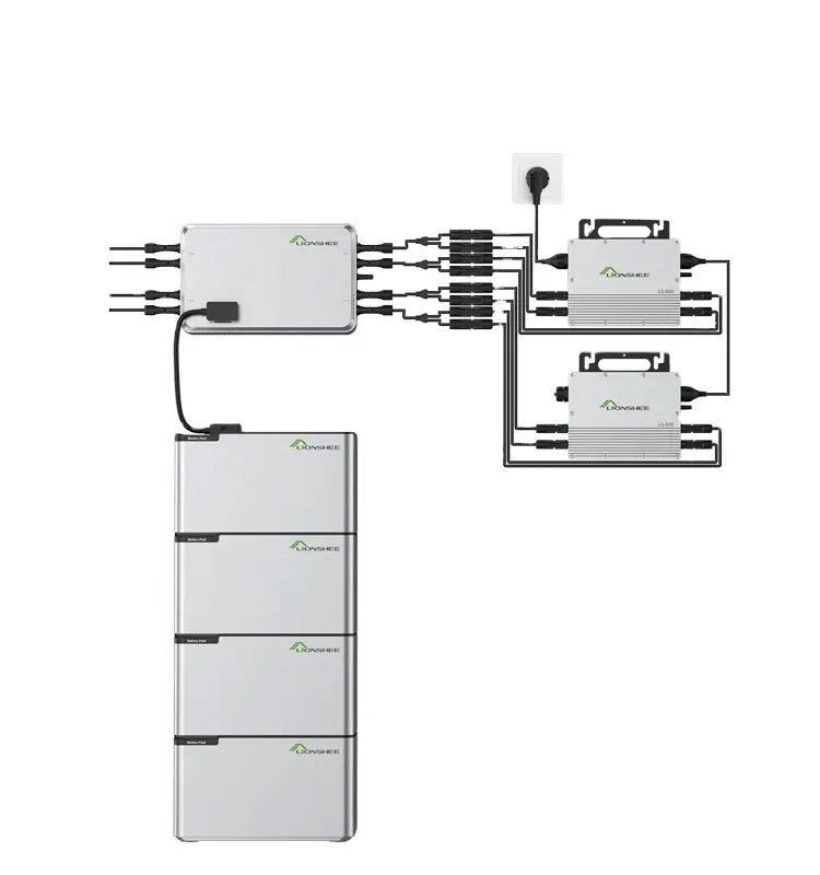 Легкая установка Wechselrichter 1600 Вт Pv концентратор 800 Вт микроинвертор 4 кВтч 48 В LiFePO4 батарея Mppt Балконная солнечная система