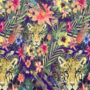 Изумительный цветочный дизайн, моющаяся хлопковая ткань с хорошей текстурой и тигром для украшения дома, платье - Product Image 6