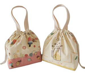 Bolsa de Mano de Lona de Algodón Reciclado con Estampado UV, Bolsa con Cordón para Zapatos, con Asa - Product Image 1