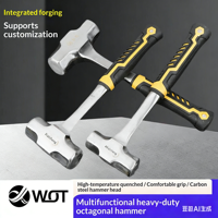 Marteau octogonal multifonction robuste de sécurité, monobloc haute résistance, pour le bricolage, l'industrie, la décoration et l'ingénierie