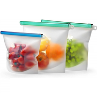 1000ml FDA sacs de stockage en silicone sans BPA de qualité alimentaire sacs en silicone réutilisables pour l'organisation à domicile voyage écologique