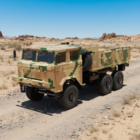 Camion RC 6x6 brossé Rlaarlo 1/10 RTR HongYan HY6 avec boîte de vitesses à 2 rapports, autonomie de 35 minutes, portée de 100 m, 6 roues motrices, tout-terrain