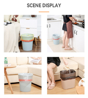 Sacs poubelles jetables en plastique pour la maison avec cordon de serrage, impression personnalisée du logo, matériau PE, 13 gallons, 50x60