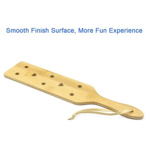 ไม้ตีตบไม้ไผ่สำหรับเล่นทางเพศน้ำหนักเบา13.4นิ้วและทนทานมากพร้อมพายไม้ผิวเรียบสำหรับผู้ใหญ่ - Product Image 3