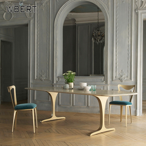 Juego de patas de mesa de placa de roca de madera maciza en forma de I personalizable WBERT para conferencia de ordenador o soporte de muebles de sala de estar - Product Image 2