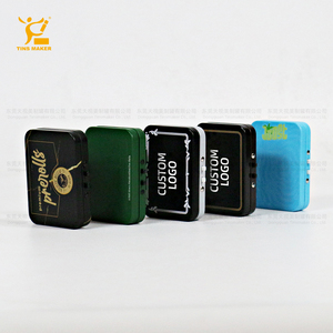 Tinsmaker bán buôn biểu tượng tùy chỉnh con bằng chứng thiếc Jar hộp OEM & ODM hình chữ nhật kim loại an toàn trẻ em rỗng bản lề CR <span class=keywords><strong>tin</strong></span> có thể gói - Product Image 1