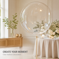 Ballons Bobo Transparents Gonflables à l'Hélium de 10''18''24''36'' pour Mariage, Anniversaire, Décoration de Baby Shower