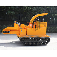 Broyeur de bois mobile sur chenilles en caoutchouc diesel pour le défrichement de tous les terrains