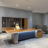 Meubles de bureau modernes sur mesure, grand bureau de direction de luxe, bureau et chaise de bureau, table de direction en bois