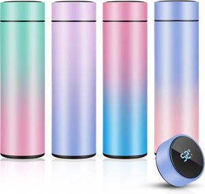 Bouteille d'eau de sport intelligente en acier inoxydable de 17oz <span class=keywords><strong>500ml</strong></span> avec affichage de la température par LED Tasse à café isolée sous vide pour la salle de sport - Product Image 1