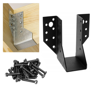 Soporte Conector de Fijación Externa para Pérgola de Acero Negro con Recubrimiento en Polvo de Alta Resistencia - Product Image 1