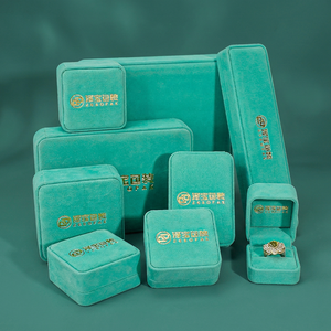 Set di Scatole per Gioielli in Pelle PU <span class=keywords><strong>Blu</strong></span> con Logo Personalizzato Zebo OEM, Rivestimento in Velluto per Marchi di <span class=keywords><strong>Gioielleria</strong></span> Fine - Product Image 5