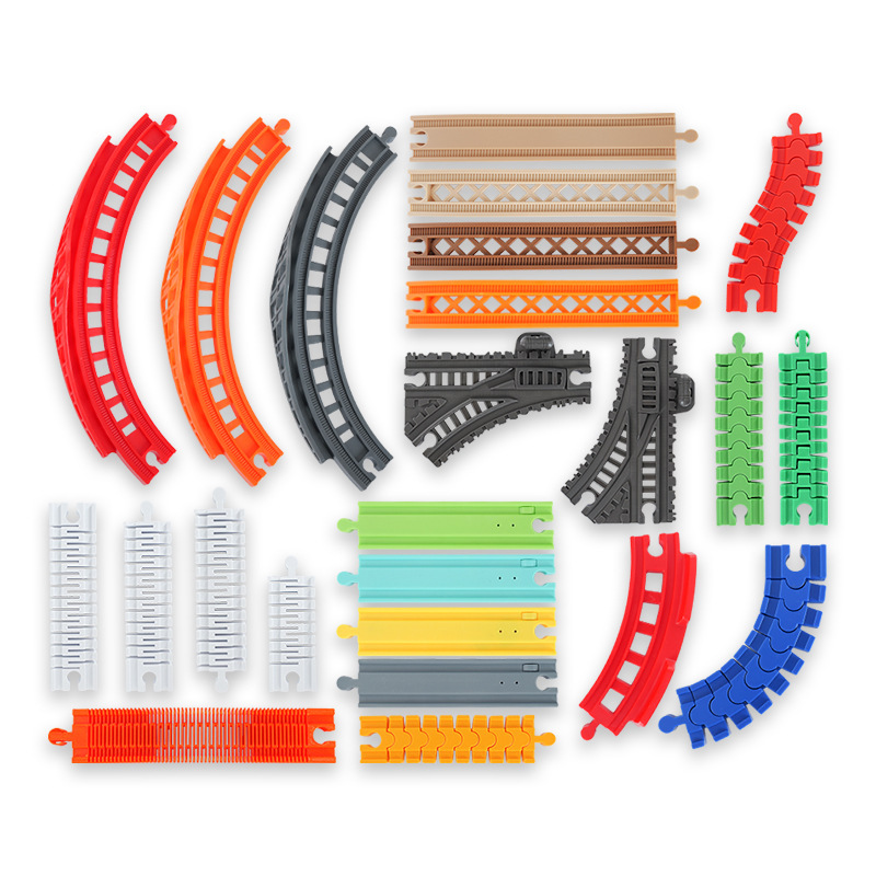 Plastic Train Track Assembly Accessories Scene