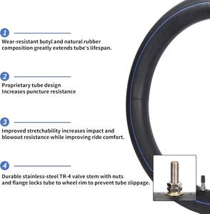 <span class=keywords><strong>ยาง</strong></span>ในรถจักรยานยนต์ 21 นิ้ว <span class=keywords><strong>ยาง</strong></span>ในรถจักรยานยนต์แบบใช้<span class=keywords><strong>ลม</strong></span> <span class=keywords><strong>ยาง</strong></span>ในทำจากยางธรรมชาติ/บิวทิล พร้อมวาล์ว TR4 สำหรับรถจักรยานยนต์ - Product Image 2