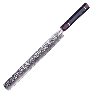 Martillo forjado Damasco profesional de 12 pulgadas, cuchillo de cocina occidental, cuchillo desechable para jamón español en escamas de salmón - Product Image 6