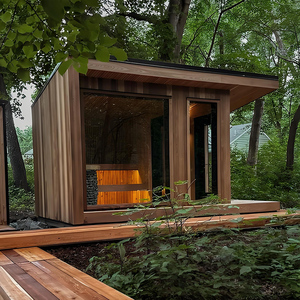 TaiZi Sauna Factory vend des maisons extérieures préfabriquées Maisons modernes Sauna Portatil Personnel construit pour l'hiver <span class=keywords><strong>à</strong></span> bas prix - Product Image 1