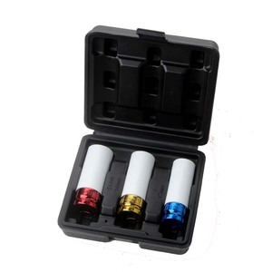 Car Tire Protector Socket <b>Set</b> 3 Piece Carbon Steel Auto Repair <b>Tool</b> Kit Colored Sockets For <b>Mechanical</b> And Automotive Repair - Product Image 5