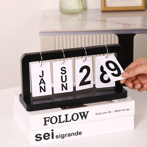 Calendario de escritorio de madera Mystic Arts, organizador de escritorio moderno, decoración para el hogar y la oficina, regalo para uso diario - Product Image 4