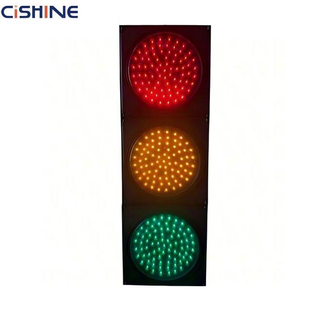 Cishine 100mm 200mm 300mm 400mm Full Screen Traffic Light Pedestrian Integrated LED Traffic signal Light for Traffic Control