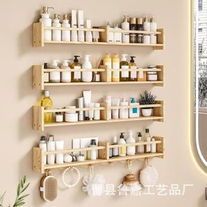 Estantería de madera maciza para niños, estante de almacenamiento montado en la pared de 4 capas para libros, juguetes, decoración del hogar - Product Image 2