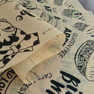 Custom Printed Logo PE Coated Sandwich Paper Food Grade Butcher Wax Greaseproof Deli Meat Wrapping for Burgers Bread <b>Milk</b> - Product Image 4