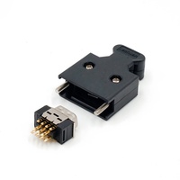 Conector Macho 3M de Repuesto SCSI MDR Mini D Ribbon D-Sub Micro-D de 14 Pines, Tipo Perno, para Soldar, 1.27mm, 10114-3000PE