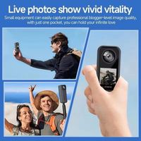 Cámara Portátil de Visión Nocturna Panorámica de Doble Lente UHD 4K/2K 260 ° Cámara de Acción de Bolsillo con WIFI para Vlogging y Batería de Gran Capacidad
