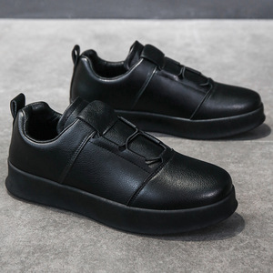 Mocassini da uomo in similpelle con suola spessa, slip-on, casual, scarpe da passeggio alla moda per giovani uomini - Product Image 5