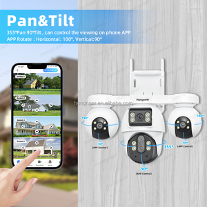 Cámara de Vigilancia CCTV PTZ Inalámbrica Hongnaer de 10MP, <span class=keywords><strong>4</strong></span> Videos, V380 <span class=keywords><strong>Pro</strong></span>, 5 Lentes, Zoom 10X, Cámara de Seguridad para el Hogar con Red WiFi 4G LTE - Product Image 5