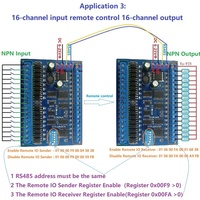 Module de contrôle à distance à usage général N4D3E16 16DI-16DO DC 12V 24V avec port RS485 et transmission de valeur Modbus RTU