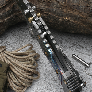 Miller T1 Customizable OEM Z-wear Stainless Steel Blade Titanium Alloy Handle Non-Adjustable Multi-Functional Pocket Knife - Product Image 4