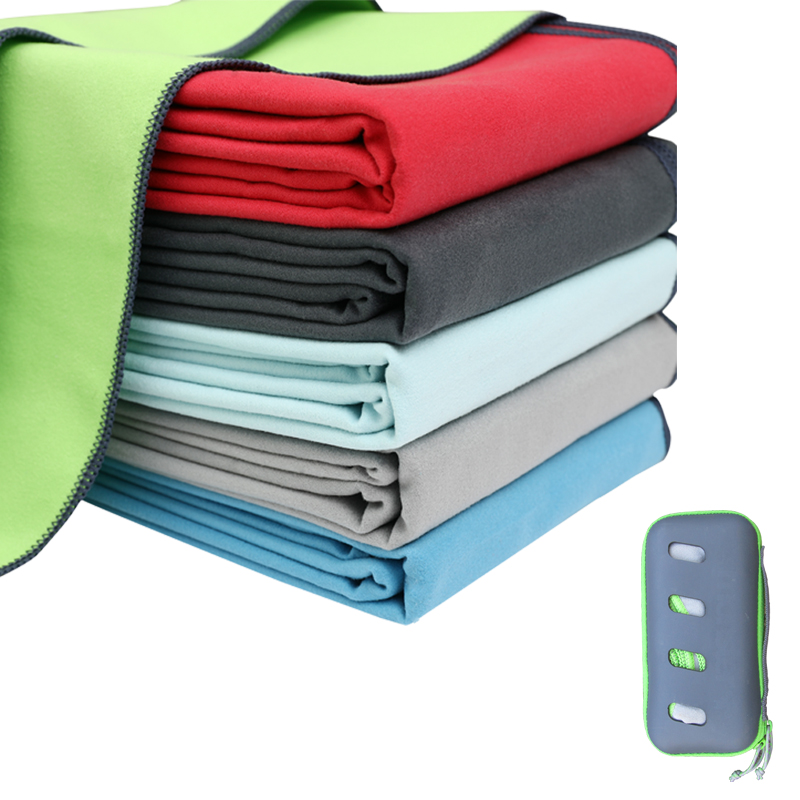 Extra large eco friendly quick dry custom logo microfibre outdoor microfiber suede sports towel for gy