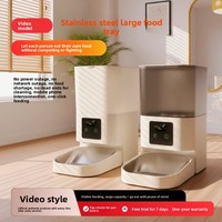 Distributeur automatique intelligent pour animaux de compagnie, haute capacité, équipé d'une caméra, avec reconnaissance d'image et interaction via application Wi-Fi pour chats et chiens