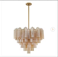 Lustre Design Italien Vintage en Verre de Murano Grand Lustre Suspension Lampe Fleur Luminaire pour Salle à Manger