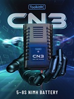 Cargador de Bolsillo Inteligente Mini ToolkitRC CN3 AC 25W 2.2A para Baterías NiMH 5S-8S 6.0V-9.6V, Fuente de Alimentación para Autos, Camiones y Juguetes RC