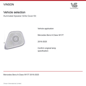 ชุดฝาครอบลำโพงแบบมีไฟ สำหรับรถยนต์เมอร์เซเดส-เบนซ์ เอ คลาส W177 ปี 2019-2025 - Product Image 5