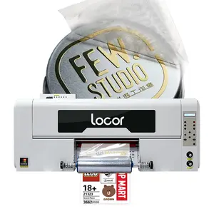 Locor mesin cetak Transfer Film AB UV kecil semua dalam 1 17 "lapisan Foil emas Laminating pencetak stiker UV