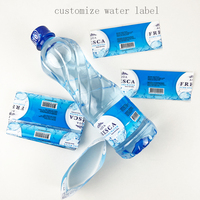 Etiquetas de Embalaje Personalizadas de Muestra Gratuita del Fabricante OEM, Etiqueta Termoencogible para Botellas de Agua, Etiqueta de PVC para Agua Mineral