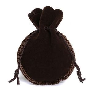 Sacs en velours en gros pour emballage de bonbons, pochettes à bijoux pour fêtes d'anniversaire, sacs à cordon avec impression sérigraphique, sacs anti-poussière pour mariage - Product Image 5