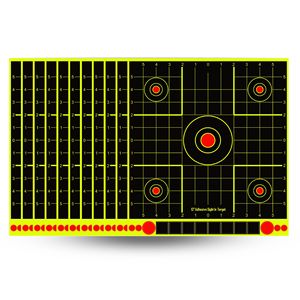 Pegatinas de objetivo de tiro de 12x13.2 pulgadas, de 5 puntos de impacto, con rejilla precisa, autoadhesivas, de alta visibilidad, accesorio de entrenamiento de tiro, ¡gran oferta! - Product Image 6