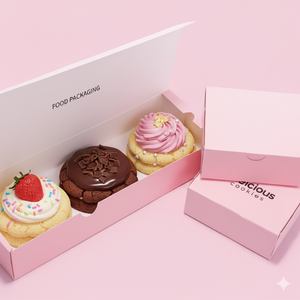 Bán Hot sô cô la hộp Cookie Đóng gói hộp bánh tráng miệng Biscuit Quà Tặng Giấy hộp bưu phẩm với bạn Logo - Product Image 3