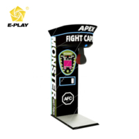 Machine de jeu d'arcade Ultimate Big Punch Black King Sports de boxe pour adultes à pièces de 6 ans et plus Amusant en métal